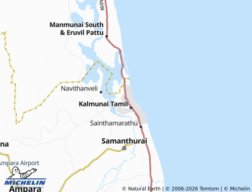 Carte MICHELIN Maruthamunai 02 - ViaMichelin