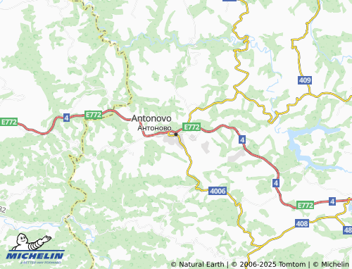 MICHELIN Antonovo map - ViaMichelin