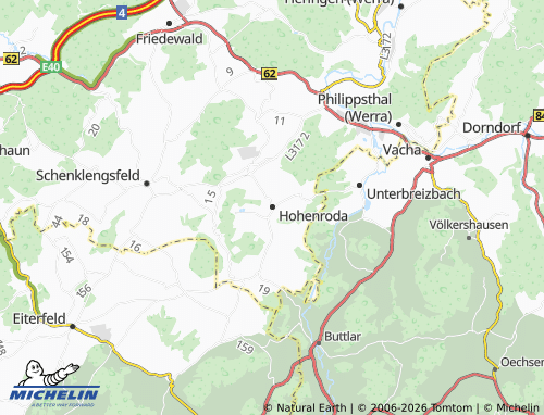 Mapa MICHELIN Hohenroda - ViaMichelin