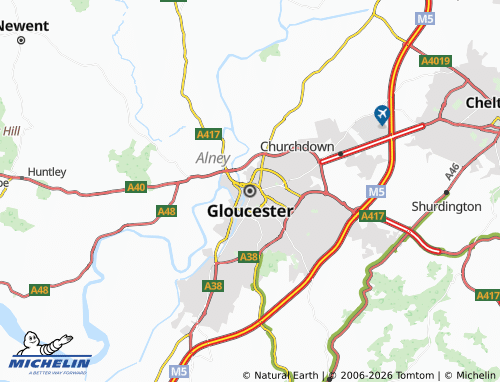Mappa MICHELIN Gloucester - ViaMichelin