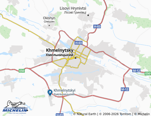 Carte MICHELIN Khmelnytsky - ViaMichelin