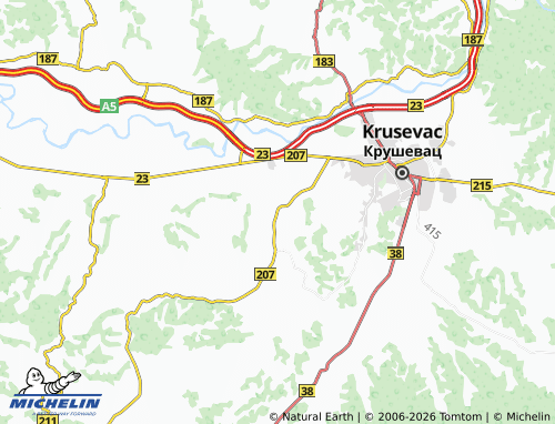 Mapa MICHELIN Pepeljevac - ViaMichelin