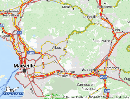 Kaart MICHELIN Allauch - ViaMichelin