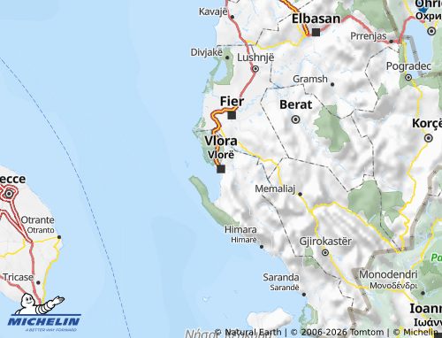 MICHELIN Vlorë map - ViaMichelin