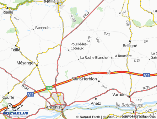 MICHELIN La Roche-Blanche map - ViaMichelin