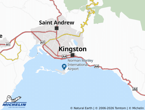 Mapa MICHELIN Kingston - ViaMichelin