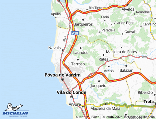 MICHELIN Terroso map - ViaMichelin