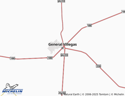 MICHELIN General Villegas map - ViaMichelin