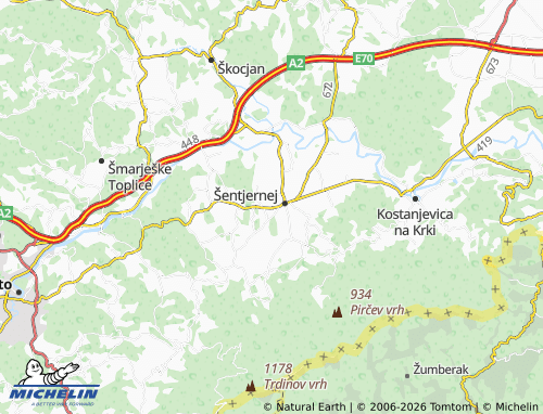Kaart MICHELIN Dobravica - ViaMichelin