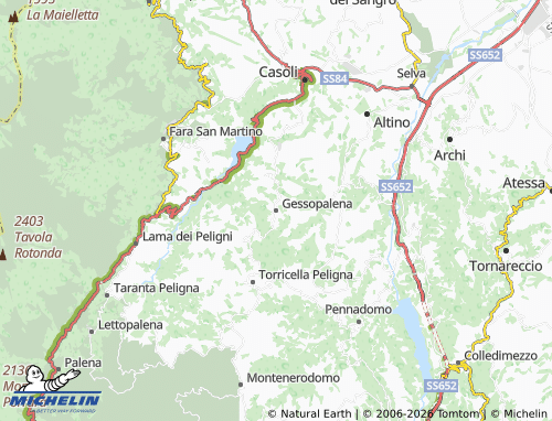 Mapa MICHELIN Gessopalena - ViaMichelin