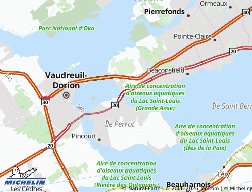 Kaart MICHELIN Sainte-Anne-de-Bellevue - ViaMichelin