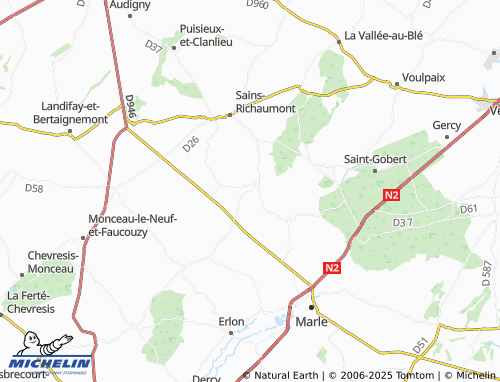 MICHELIN La Neuville-Housset map - ViaMichelin
