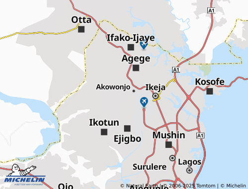 MICHELIN Egbeda map - ViaMichelin