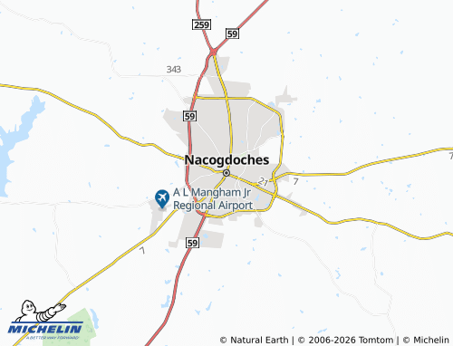 Mappa MICHELIN Nacogdoches - ViaMichelin