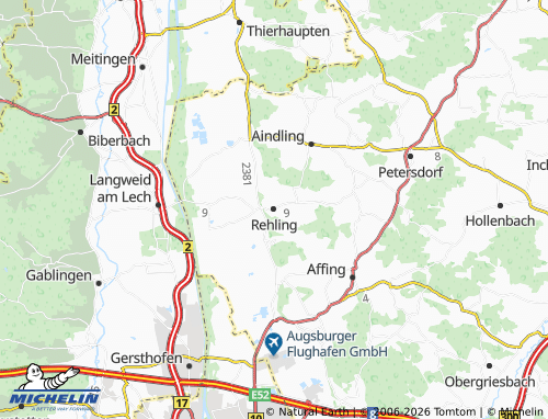 Mappa MICHELIN Rehling - ViaMichelin
