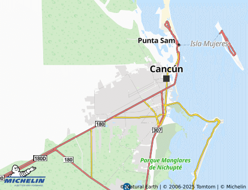 MICHELIN Galaxia Cancún map - ViaMichelin