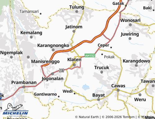 MICHELIN-Landkarte Bareng Lor - ViaMichelin