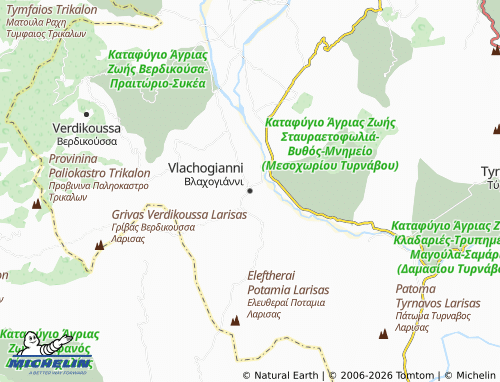 MICHELIN Vlachogianni map - ViaMichelin