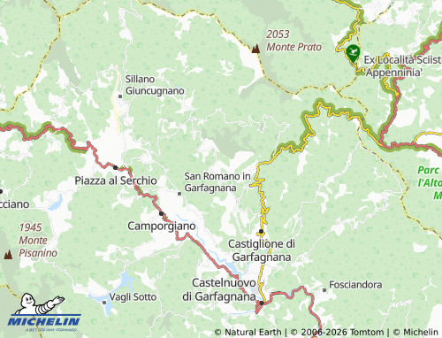 MICHELIN Corfino map - ViaMichelin