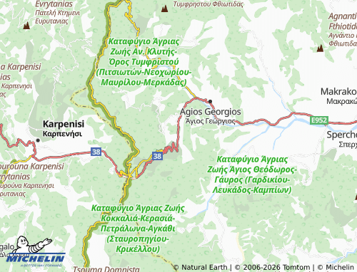 MICHELIN Mesaia Kapsi map - ViaMichelin