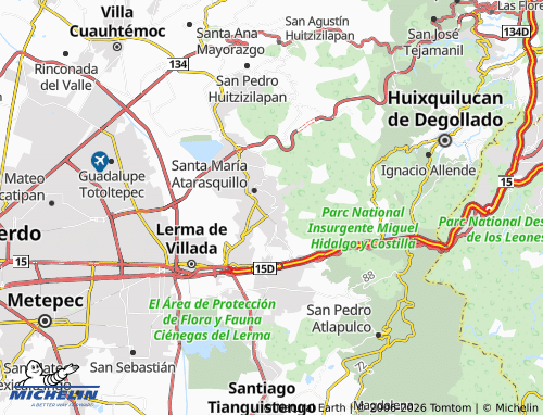 MICHELIN San Mateo Atarasquillo map - ViaMichelin