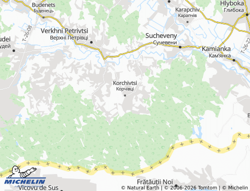 Mappa MICHELIN Korchivtsi - ViaMichelin