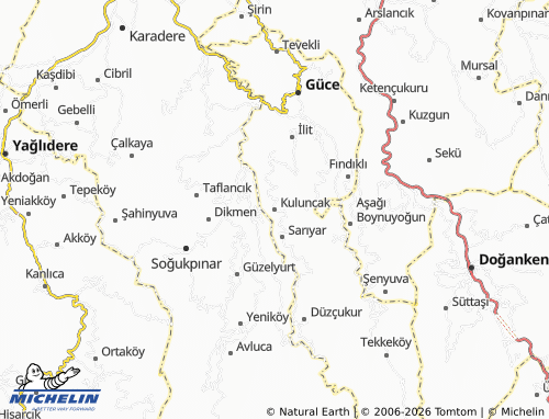 MICHELIN Kuluncak map - ViaMichelin