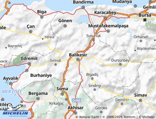 Mappa MICHELIN Balikesir - ViaMichelin