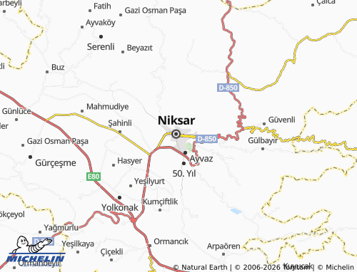 MICHELIN Bengiler map - ViaMichelin