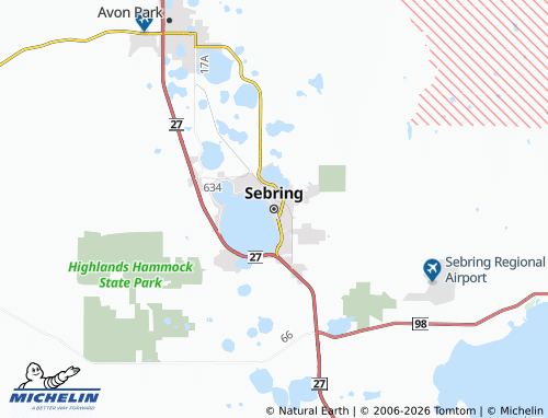 Mapa MICHELIN Sebring - ViaMichelin