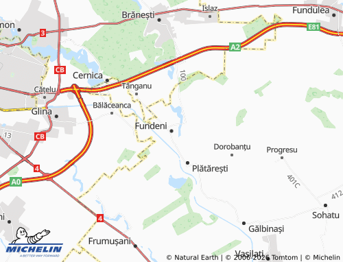 MICHELIN Fundeni map - ViaMichelin