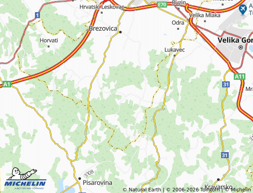 Mapa MICHELIN Ivšani - ViaMichelin