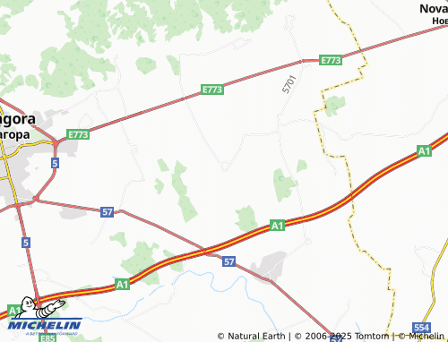 MICHELIN Gorno Botevo map - ViaMichelin