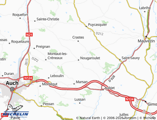 Mapa MICHELIN Nougaroulet - ViaMichelin