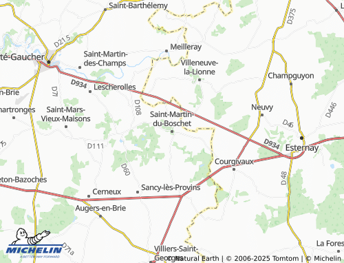 Carte MICHELIN Saint-Martin-du-Boschet - ViaMichelin