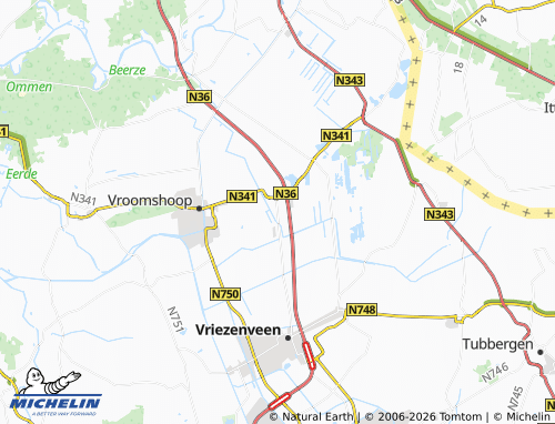 MICHELIN Westerhaar-Vriezenveensewijk map - ViaMichelin