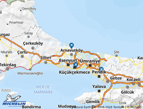 MICHELIN Arnavutköy map - ViaMichelin