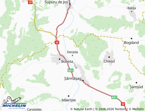 MICHELIN Derșida map - ViaMichelin