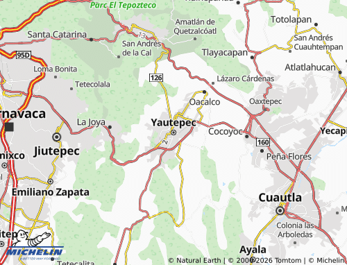 MICHELIN-Landkarte Yautepec - ViaMichelin