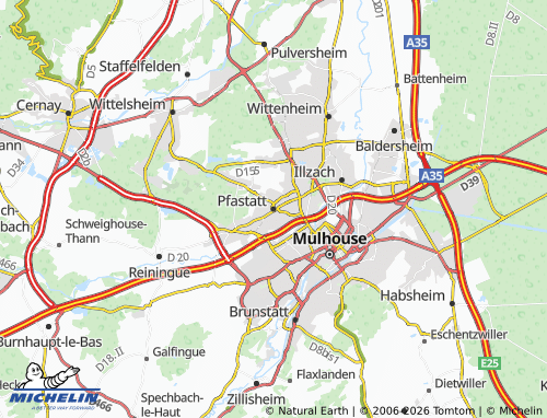 Mapa MICHELIN Pfastatt - ViaMichelin