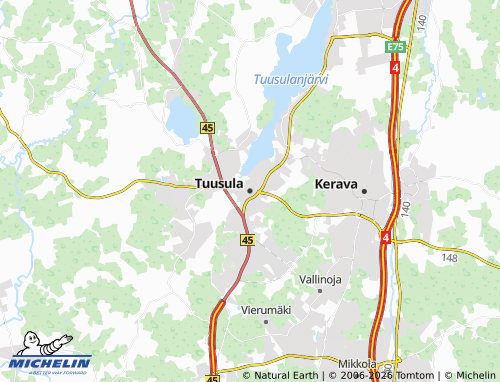 Kaart MICHELIN Tuusula - ViaMichelin