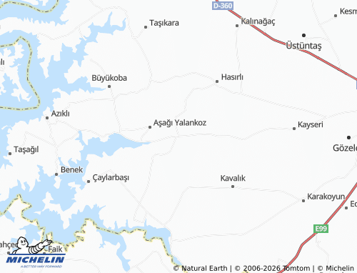 MICHELIN Beyçeri map - ViaMichelin
