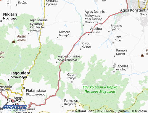 MICHELIN Kalo Chorio Oreinis map - ViaMichelin