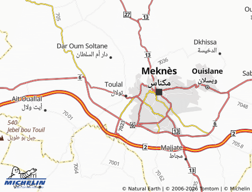 MICHELIN Toulal map - ViaMichelin