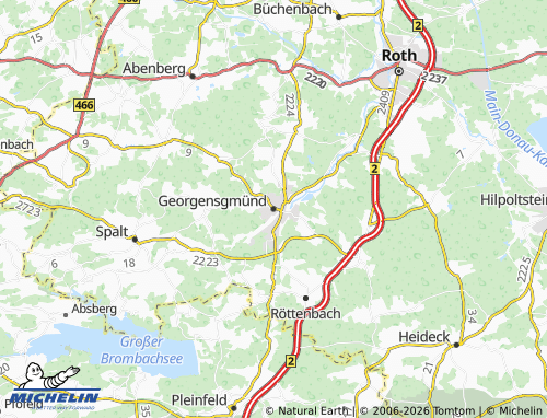 Mappa MICHELIN Georgensgmünd - ViaMichelin