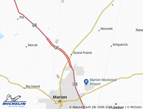 Carte MICHELIN Grand Prairie - ViaMichelin