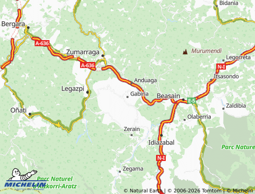 MICHELIN-Landkarte Gabiria - ViaMichelin