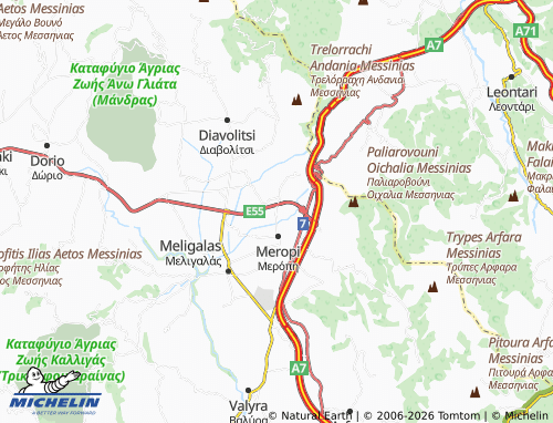 MICHELIN Oichalia map - ViaMichelin