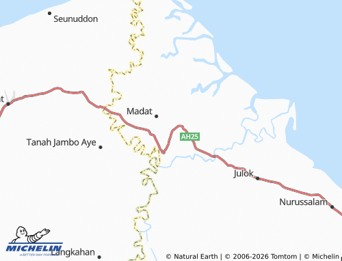 MICHELIN Pucok Alue Dua map - ViaMichelin