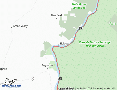 Carte MICHELIN Tidioute - ViaMichelin
